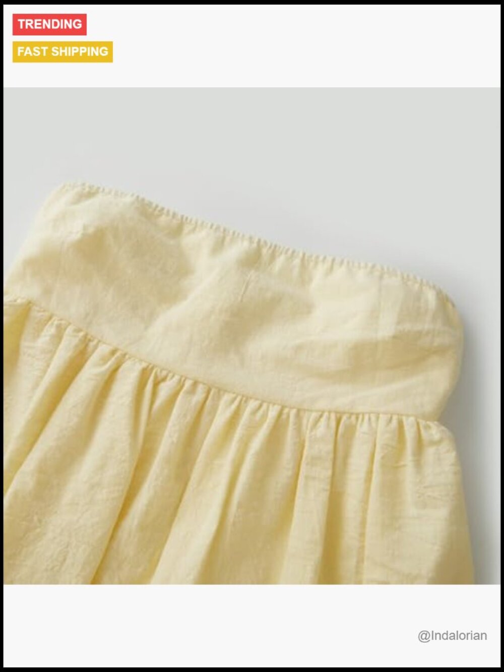 Y2K Flared Hem Peplum Bandeau Tube Top Strapless Going Out Top - Picture 5 of 7